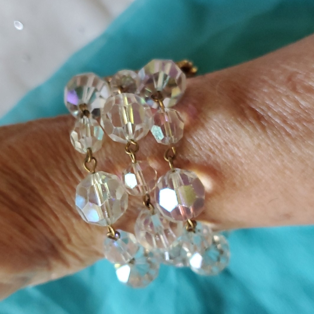 1950s Australian Aurora borealis Crystal Bracelet